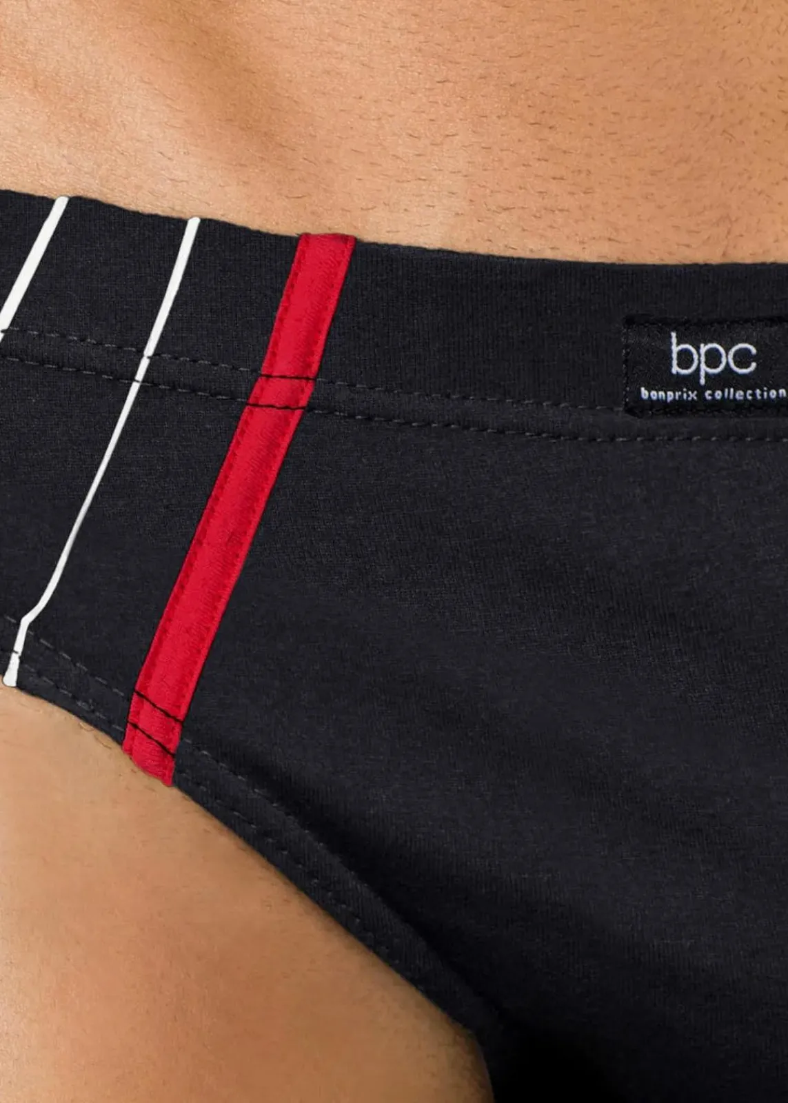 bonprix Slips|Wäsche|Maxislip mit weicher Baumwolle (5er Pack) grau meliert + schwarz
