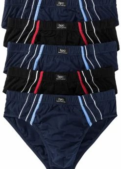 bonprix Große Größen|Wäsche|Maxislip mit weicher Baumwolle (5er Pack) dunkelblau + schwarz