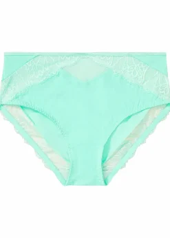 bonprix Wäsche·Dessous|Wäsche·Höschen|Maxislip mit zarter Spitze aquamaringrün