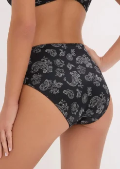 bonprix Wäsche·Dessous|Wäsche·Höschen|Maxislip mit zarter Spitze (2er Pack) schwarz paisley