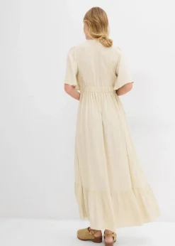 Maxi-Stufenkleid aus fließender Viskose|bonprix Online
