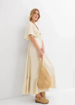 Maxi-Stufenkleid aus fließender Viskose|bonprix Online