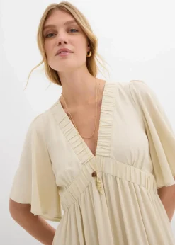 Maxi-Stufenkleid aus fließender Viskose|bonprix Online