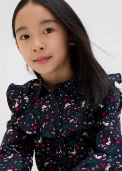 bonprix Mädchen 9-16 Jahre·Shirts & Blusen|Mädchen 2-8 Jahre·Shirts & Blusen|Mädchen Bluse dunkelblau