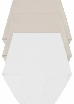 bonprix Höschen|Shapewear|Medium Shape Panty (3er Pack) 2x sandbeige + weiß