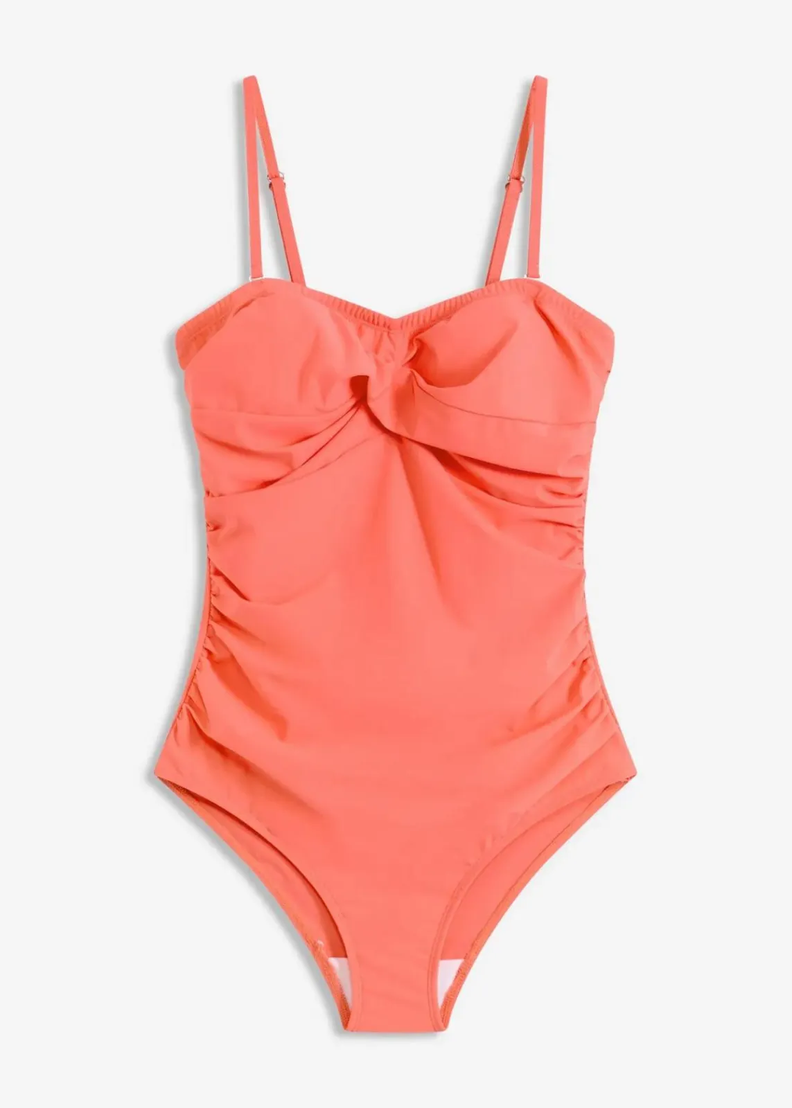 bonprix Nachhaltigere Materialien|Badeanzüge|Medium Shape-Badeanzug mit Wickeloptik koralle