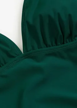 bonprix Bademode·Badeanzüge|Bademode·Shapewear|Medium Shape-Badeanzug mit tiefem Ausschnitt dunkelgrün