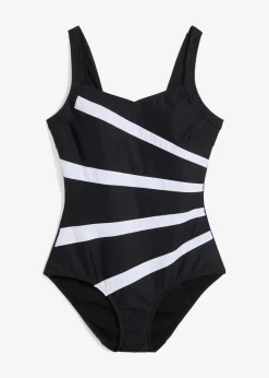 Medium Shape-Badeanzug mit Einsätzen|bonprix