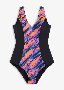 Medium Shape-Badeanzug mit Einsätzen|bonprix