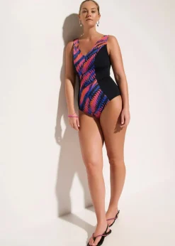 Medium Shape-Badeanzug mit Einsätzen|bonprix