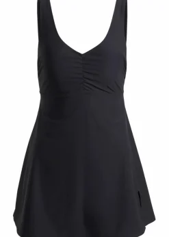 bonprix Nachhaltigere Materialien|Shapewear|Medium Shape-Badekleid mit V-Ausschnitt schwarz