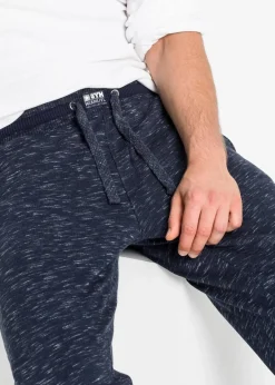 melierte Jogginghose mit Rippbündchen|bonprix Outlet