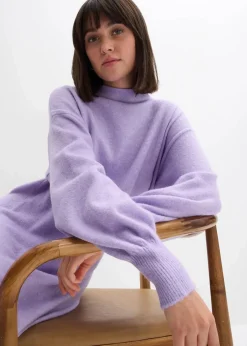 bonprix Bekleidung·Umstandsmode|Bekleidung·Pullover & Strickjacken|Meliertes Strickkleid zartflieder