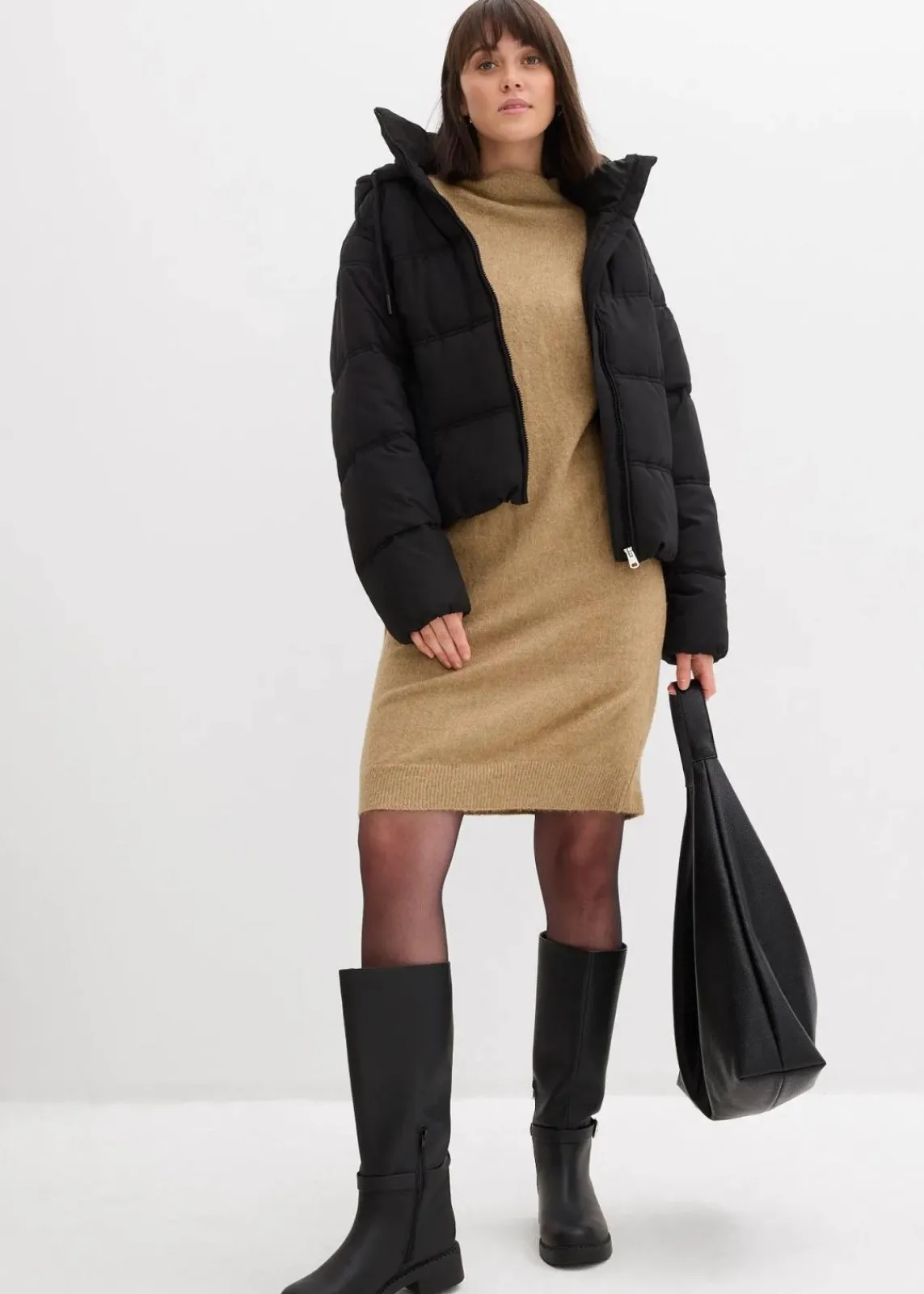 Meliertes Strickkleid|bonprix Hot