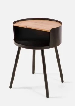 bonprix Couchtische & Beistelltische|Kommoden & Sideboards|Metall Beistelltisch schwarz/natur