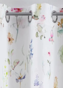 bonprix Vorhänge|Microfaser Vorhang mit recyceltem Polyester (1er Pack) weiß/bunt