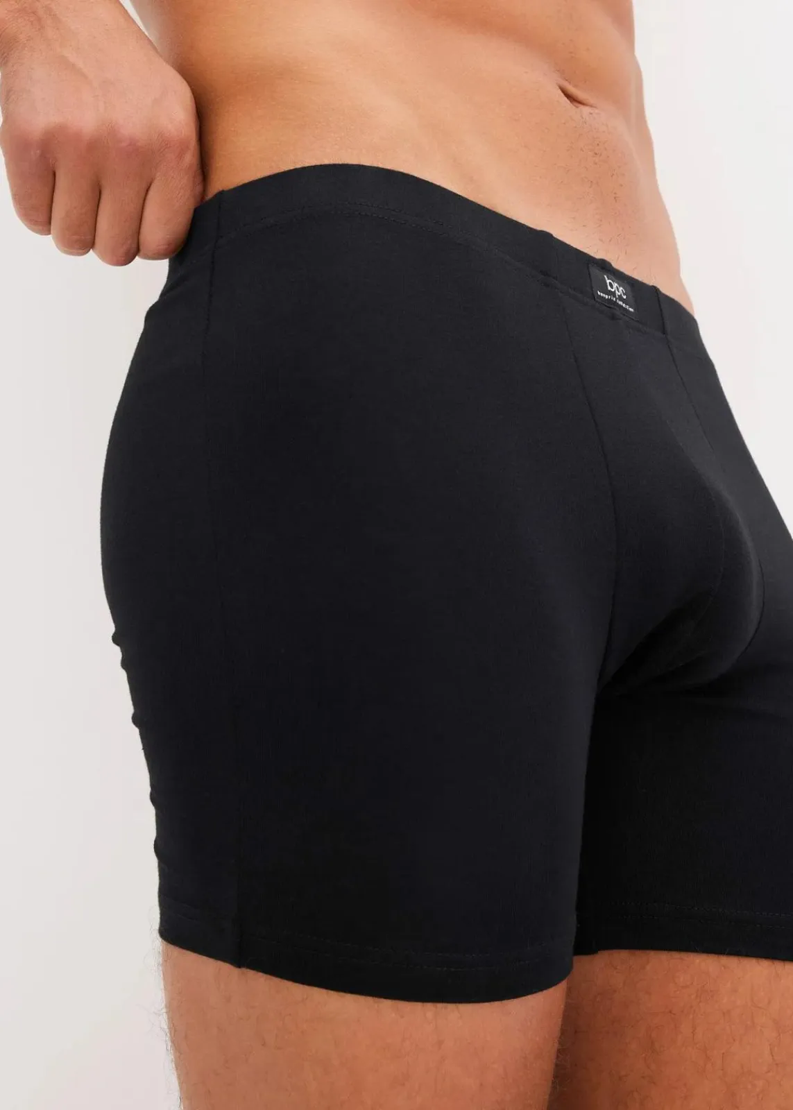bonprix Boxershorts|Große Größen|Midi Boxershorts eng mit Baumwolle (5er Pack) schwarz