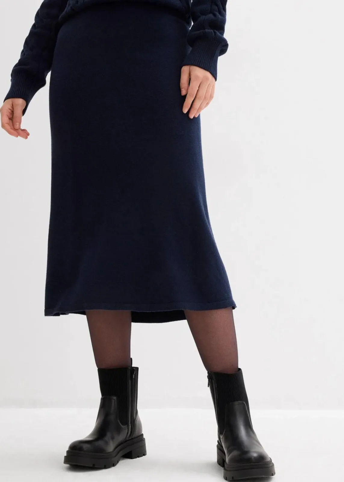 Midi Strickrock aus softem Viskose-Mix|bonprix Outlet