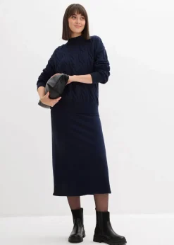 Midi Strickrock aus softem Viskose-Mix|bonprix Outlet