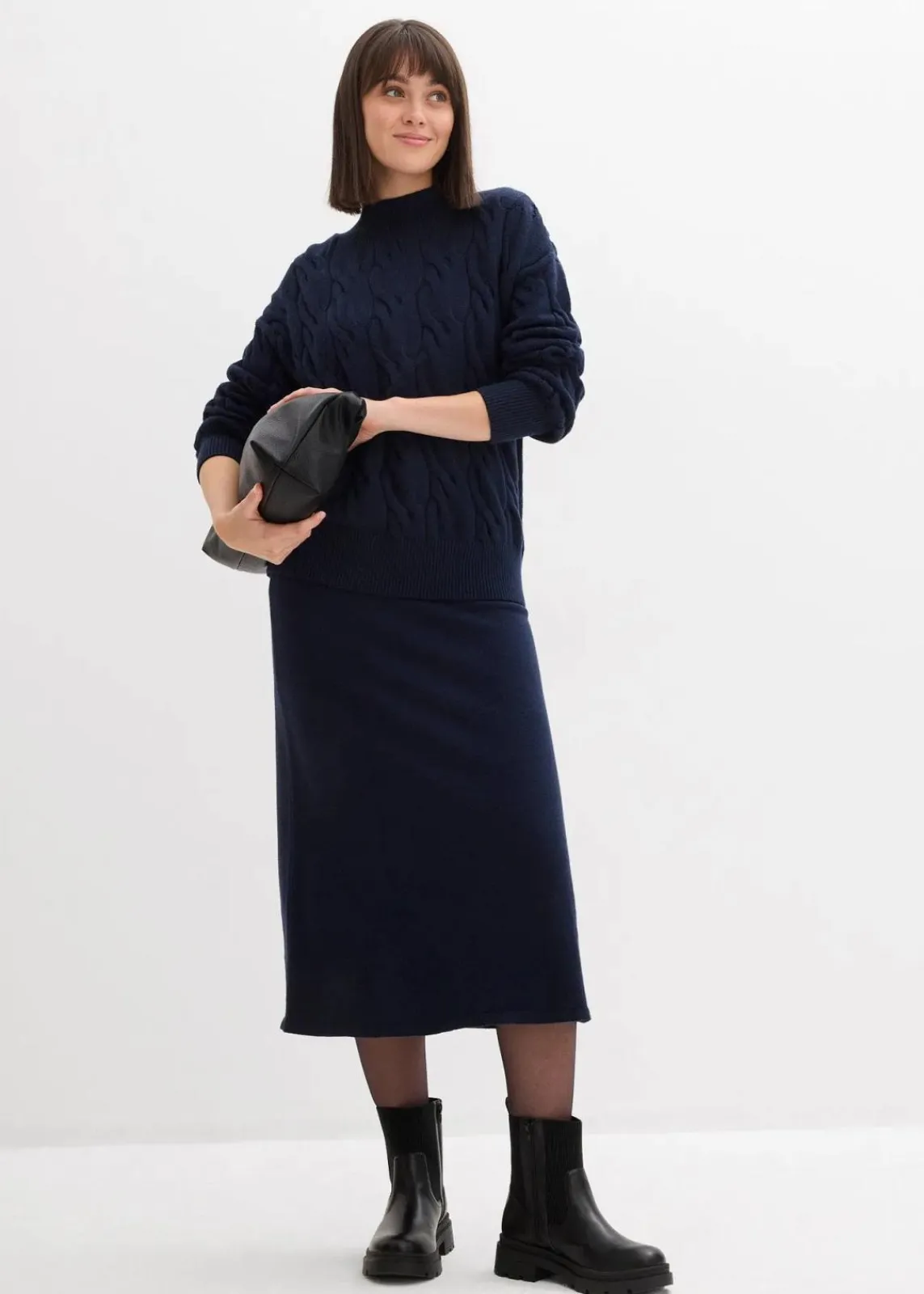 Midi Strickrock aus softem Viskose-Mix|bonprix Outlet