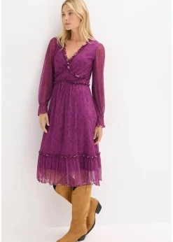 Midi-Jerseykleid aus Mesh|bonprix Clearance