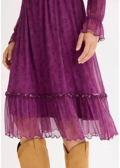 Midi-Jerseykleid aus Mesh|bonprix Clearance