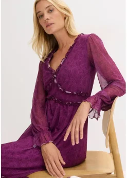 Midi-Jerseykleid aus Mesh|bonprix Clearance