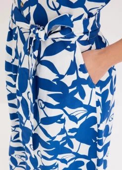 bonprix Bekleidung·Pullover & Strickjacken|Kleider|Midikleid arktikblau/wollweiß bedruckt