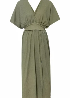 bonprix Bekleidung·Pullover & Strickjacken|Kleider|Midikleid oliv