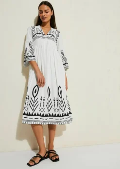 Midikleid aus fließender Viskose|bonprix Hot