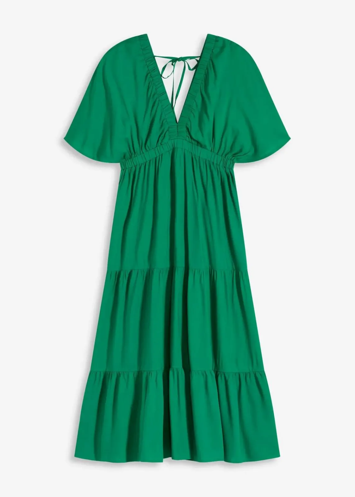 bonprix Bekleidung·Pullover & Strickjacken|Kleider|Midikleid aus fließender Viskose grün