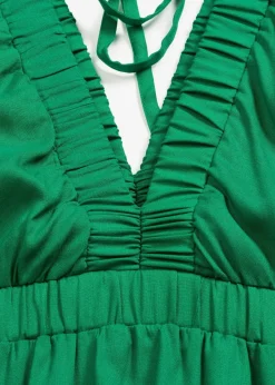 bonprix Bekleidung·Pullover & Strickjacken|Kleider|Midikleid aus fließender Viskose grün