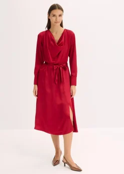 Midikleid aus glänzendem Satin|bonprix New