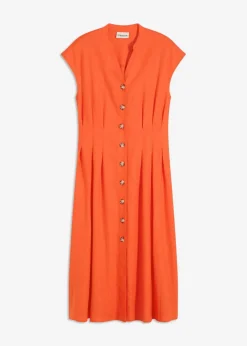 Midikleid aus leichtem Leinen-Mix|bonprix Best