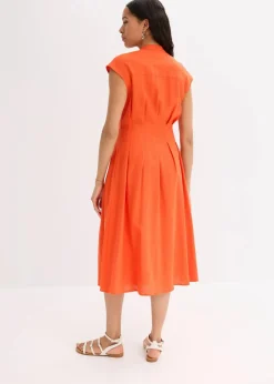 Midikleid aus leichtem Leinen-Mix|bonprix Best