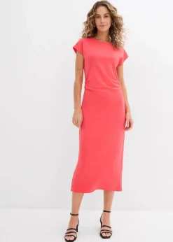 bonprix Kleider|Bekleidung·Pullover & Strickjacken|Midikleid aus softem Viskose-Mix paradiespink