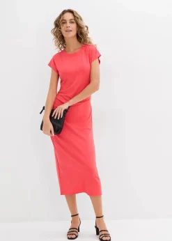 bonprix Kleider|Bekleidung·Pullover & Strickjacken|Midikleid aus softem Viskose-Mix paradiespink