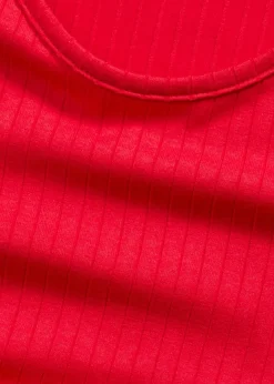 bonprix Kleider|Bekleidung·Pullover & Strickjacken|Midikleid aus weicher Rippe tiefrot