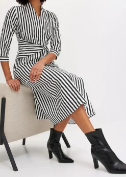 Midikleid mit Bindeband|bonprix Outlet