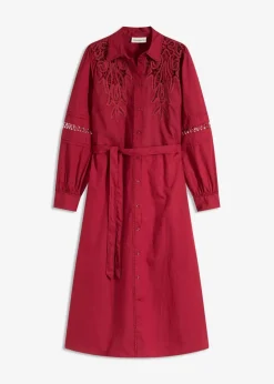 Midikleid mit Spitzeneinsatz aus Baumwolle|bonprix Sale