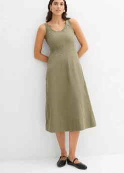 Midikleid mit vertikalen Nähten|bonprix Hot