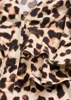 Midikleid mit Volants aus strukturiertem Crêpe|bonprix Online