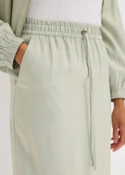 bonprix Bekleidung·Sportbekleidung|Zweiteiler & Sets|Midirock aus glänzendem Satin mint/gold