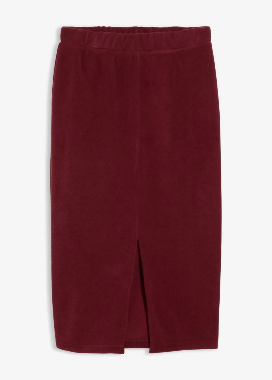 bonprix Röcke|Zweiteiler & Sets|Midirock aus Polarfleece dunkelbeere