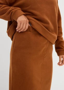 bonprix Bekleidung·Sportbekleidung|Zweiteiler & Sets|Midirock aus Polarfleece ziegelbraun