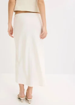 Midirock aus Satin|bonprix