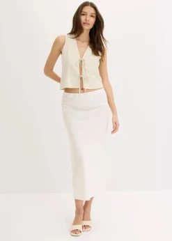 Midirock aus Satin|bonprix