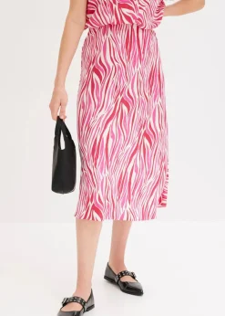 Midi-Rock mit Bequembund|bonprix