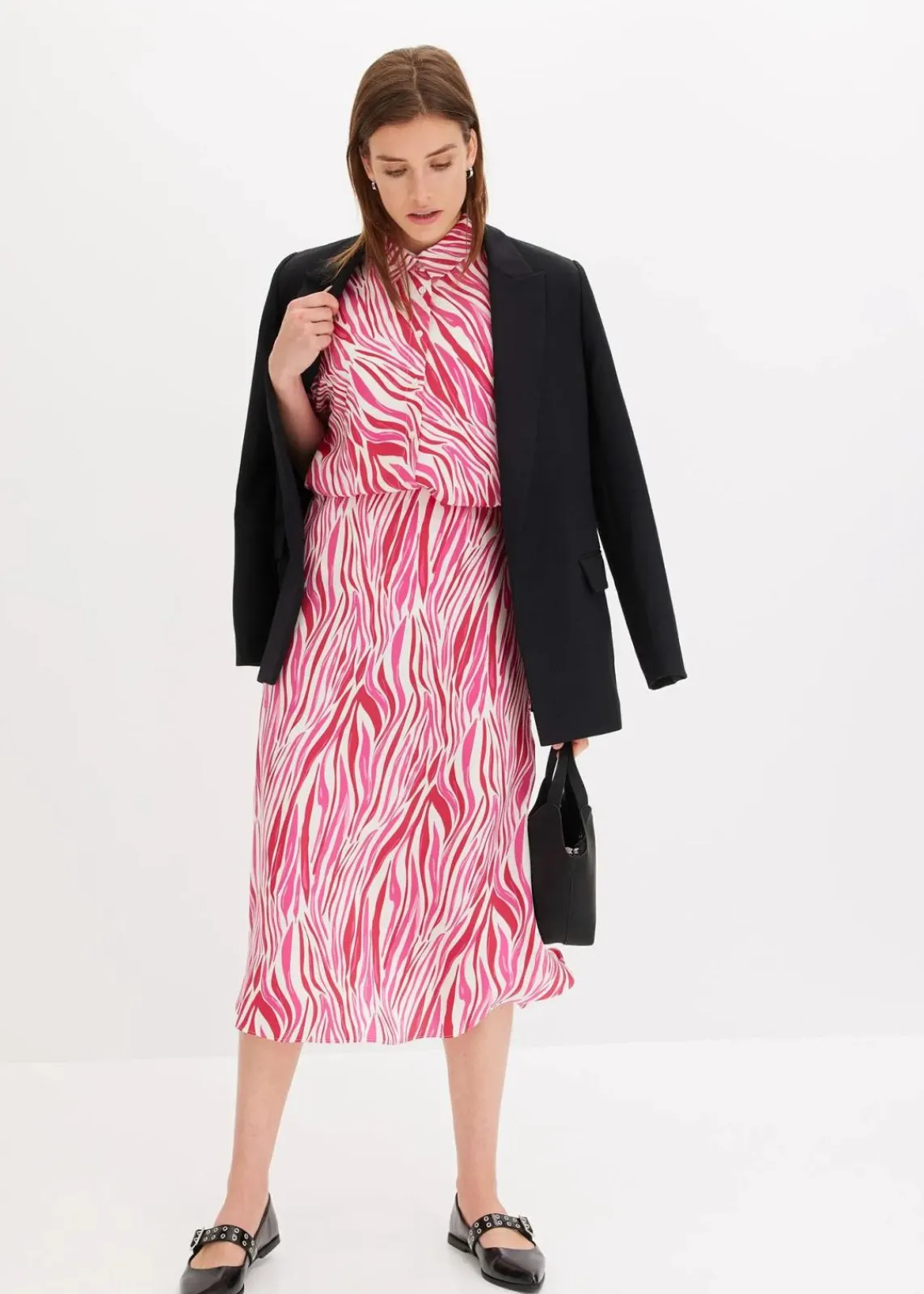 Midi-Rock mit Bequembund|bonprix