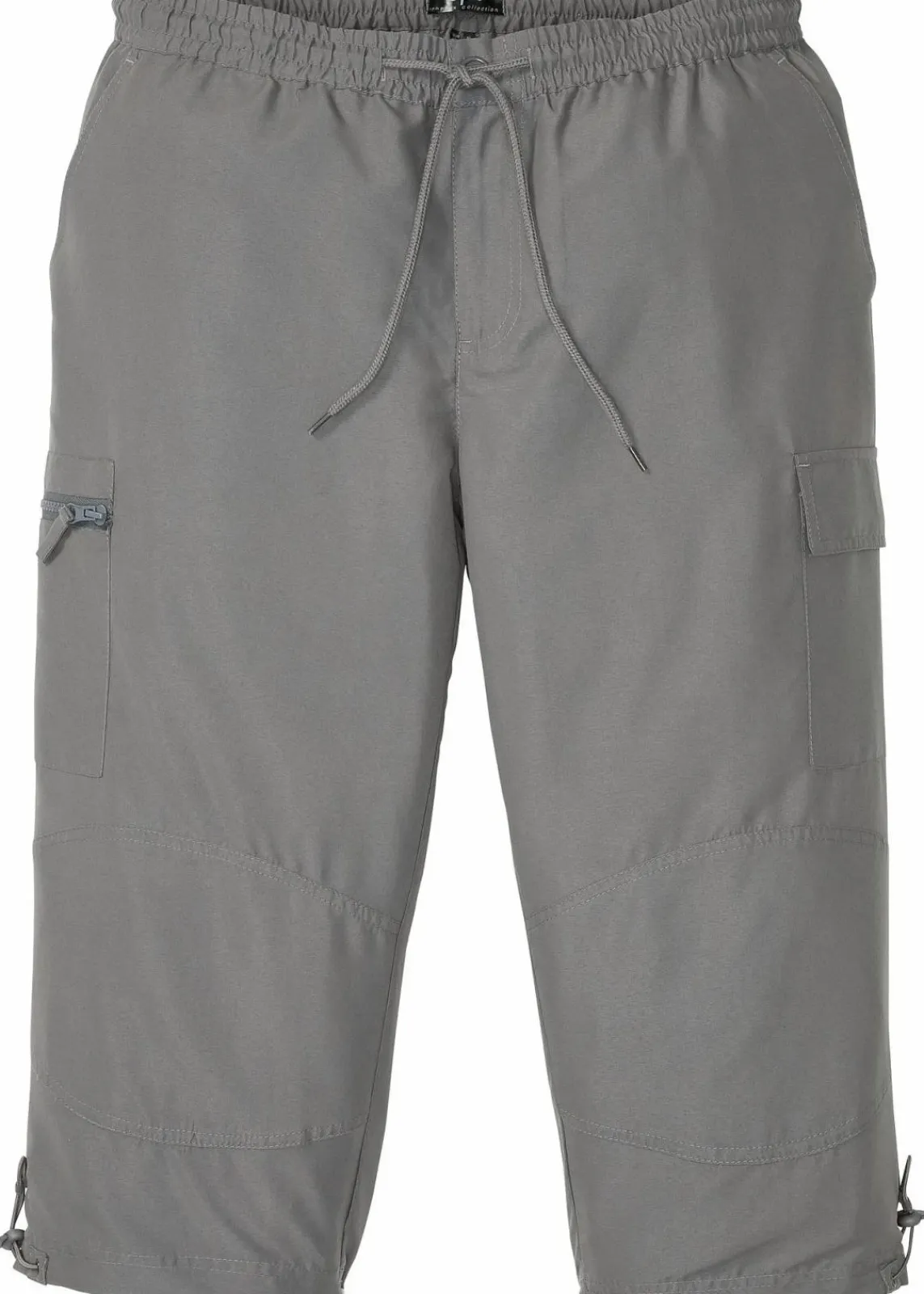 bonprix Große Größen|Basics|Mikrofaser 3/4-Hose mit Komfortschnitt, Regular Fit rauchgrau